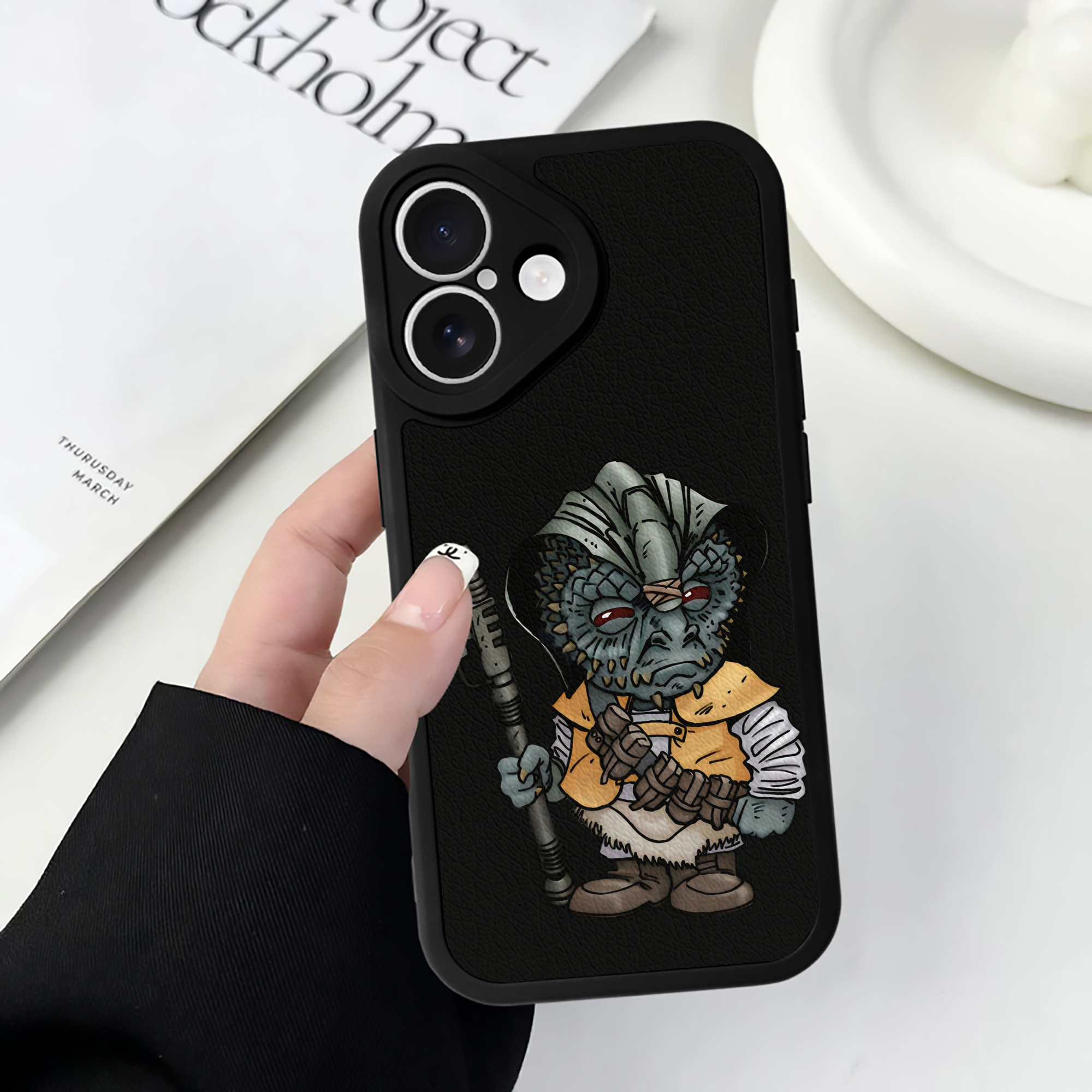 （画像用） スター・ウォーズ Star Wars 【iPhone 16シリーズ対応】シリコンスマホケース（レザー調） 材質：シリコン